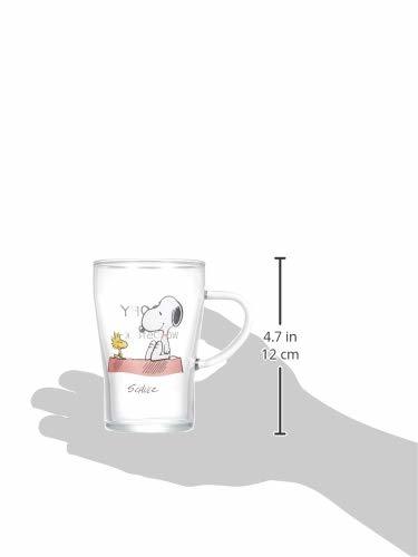 「 PEANUTS(ピーナッツ) 」 スヌーピー 耐熱ガラス マグカップ スヌーピー柄 SN521-815 透明 350ml_画像4