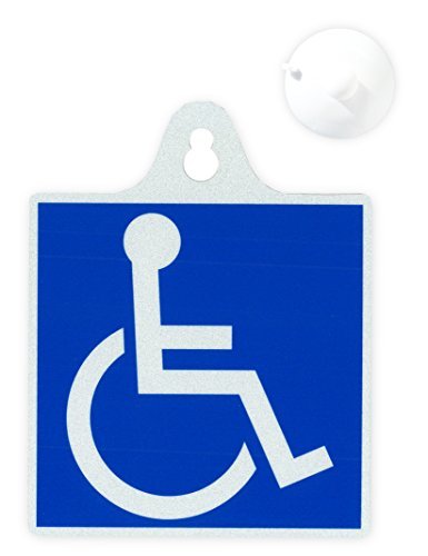 AMUZ 国際シンボルマーク 車椅子 反射タイプ 吸盤 110×140mm 1枚 SD-3_画像1