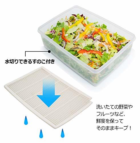 サンコープラスチック 食品保存容器 SS-2 スノコ付 ナチュラル_画像3