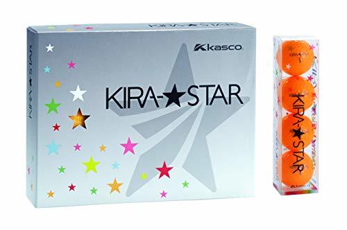 キャスコ(Kasco) ゴルフボール KIRA STAR2 キラスター2N オレンジ ダース_画像1