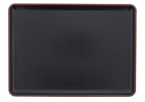 isida made in Japan O-Bon ... black heaven . shaku 2 size tray tray 35.7×25.9cm