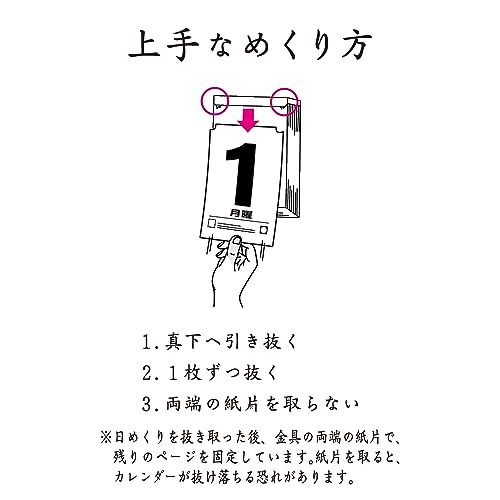 キングコーポレーション 2024年 カレンダー 日めくり メモ付日めくりカレンダー 9号 KC68604_画像5