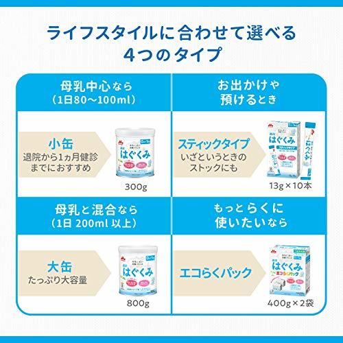 森永 はぐくみ エコらくパック はじめてセット 800g (400g×2袋)【入れかえタイプの粉ミルク】[新生児 赤ちゃん 0ヶ月~1歳頃]_画像9