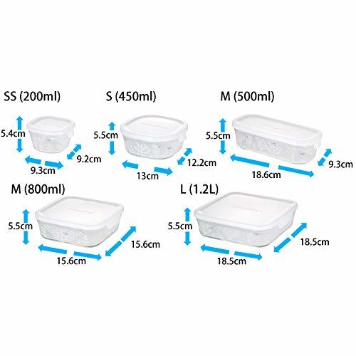 iwaki(イワキ) 耐熱ガラス 保存容器 シンジカトウ Petit bois 角型 S 450ml ごはん 1膳 パック&レンジ B3240-_画像7