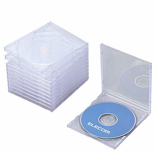 エレコム CD/DVDプラケース/1枚収納/10パック/クリア_画像1