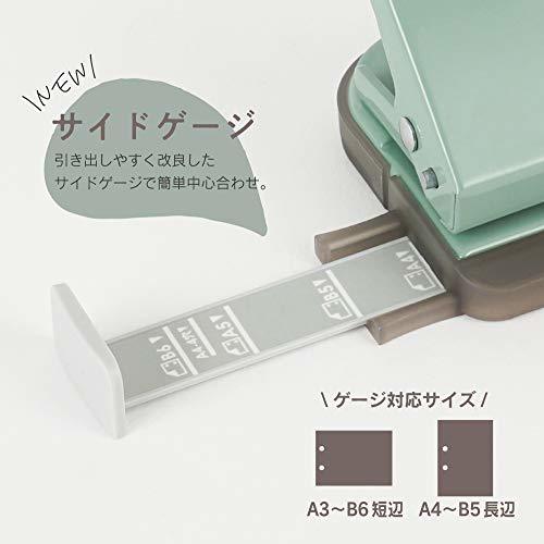 カール事務器 穴あけパンチ 小型 デコレパンチ 2穴 10枚 ライトグリーン DPN-35-U_画像3