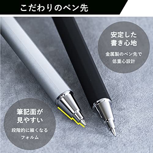 サクラクレパス ゲルインキ ボールペン ボールサイン iD プラス 2色セット 0.5mm ピュアブラック ナイトブラック GBR355-2A_画像5