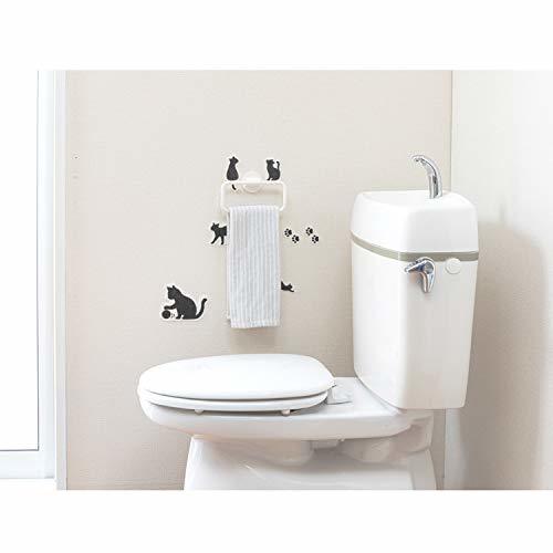 サンコー トイレ 消臭シート ボールとネコ 25×18cm(1シート) 壁用 置くだけ吸着 アンモニア 消臭加工 トイレの壁 貼ってはがせる シ_画像2