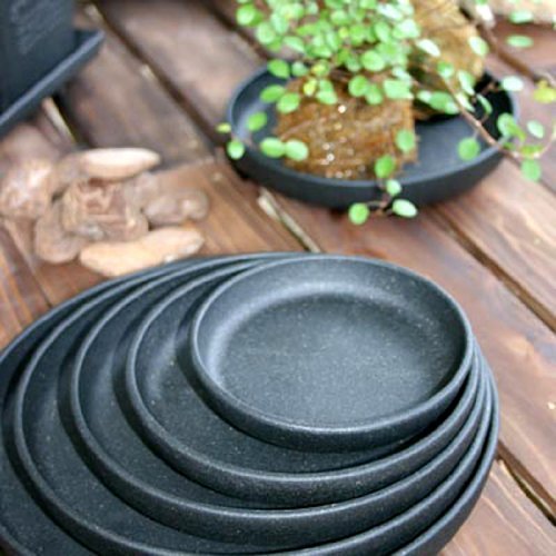  Hachiman ..a-bru eko plate round BK 6 number 215059 black 