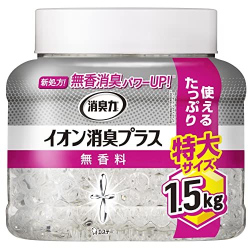 [ 消臭力 イオン消臭プラス ] 部屋 トイレ用 置き型 無香料 特大 本体 1.5g クリアビーズ 部屋用 玄関 リビング キッチン トイレ_画像1