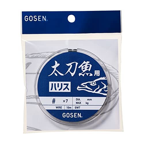 ゴーセン(Gosen) GWT01457 太刀魚用 ハリス 7本撚 ワイヤー シルバー #45×7_画像1