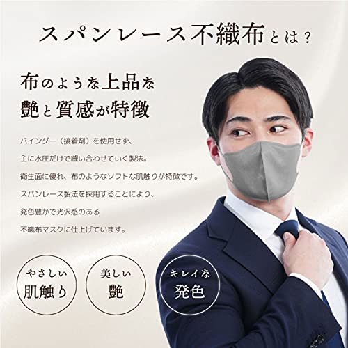 [医食同源ドットコム] ISDG 立体型スパンレース不織布カラーマスク SPUN MASK (スパンマスク) 個包装 ７枚入り ベージュ_画像4