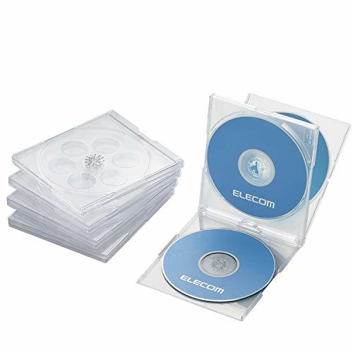  Elecom DVD BD CD case plastic case standard type 4 pcs storage 5 sheets pack clear CCD-JSCNQ5CR