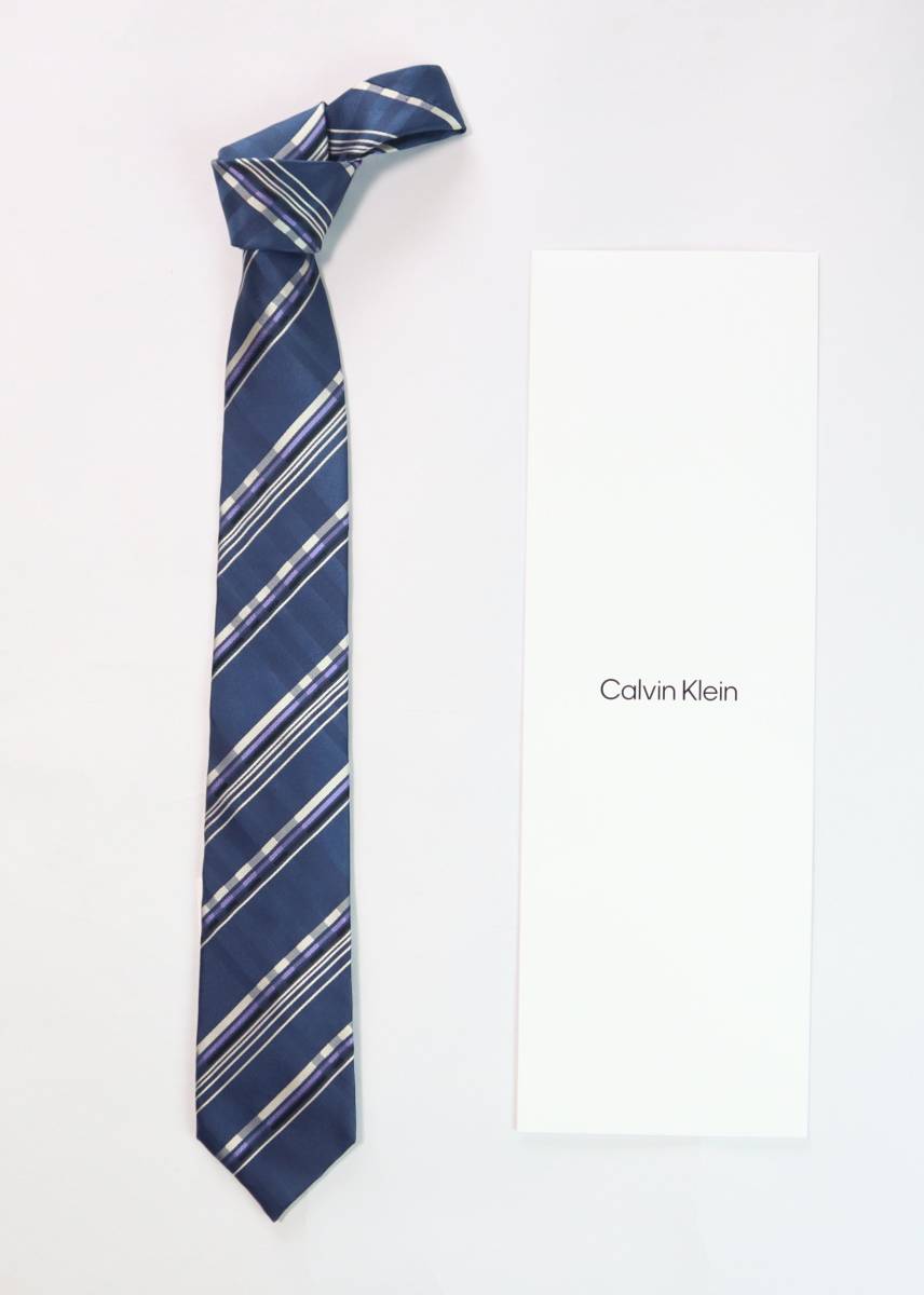 *CK Calvin Klein * necktie ( stripe, navy blue * ash * black * purple ) new goods a3