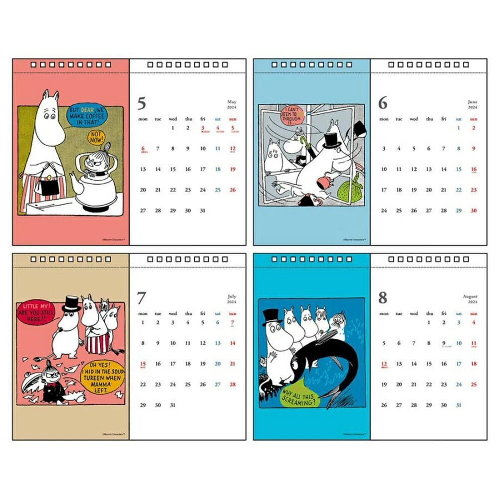  Moomin desk calendar postcard attaching 2024 regular price 1320 jpy -500 jpy!