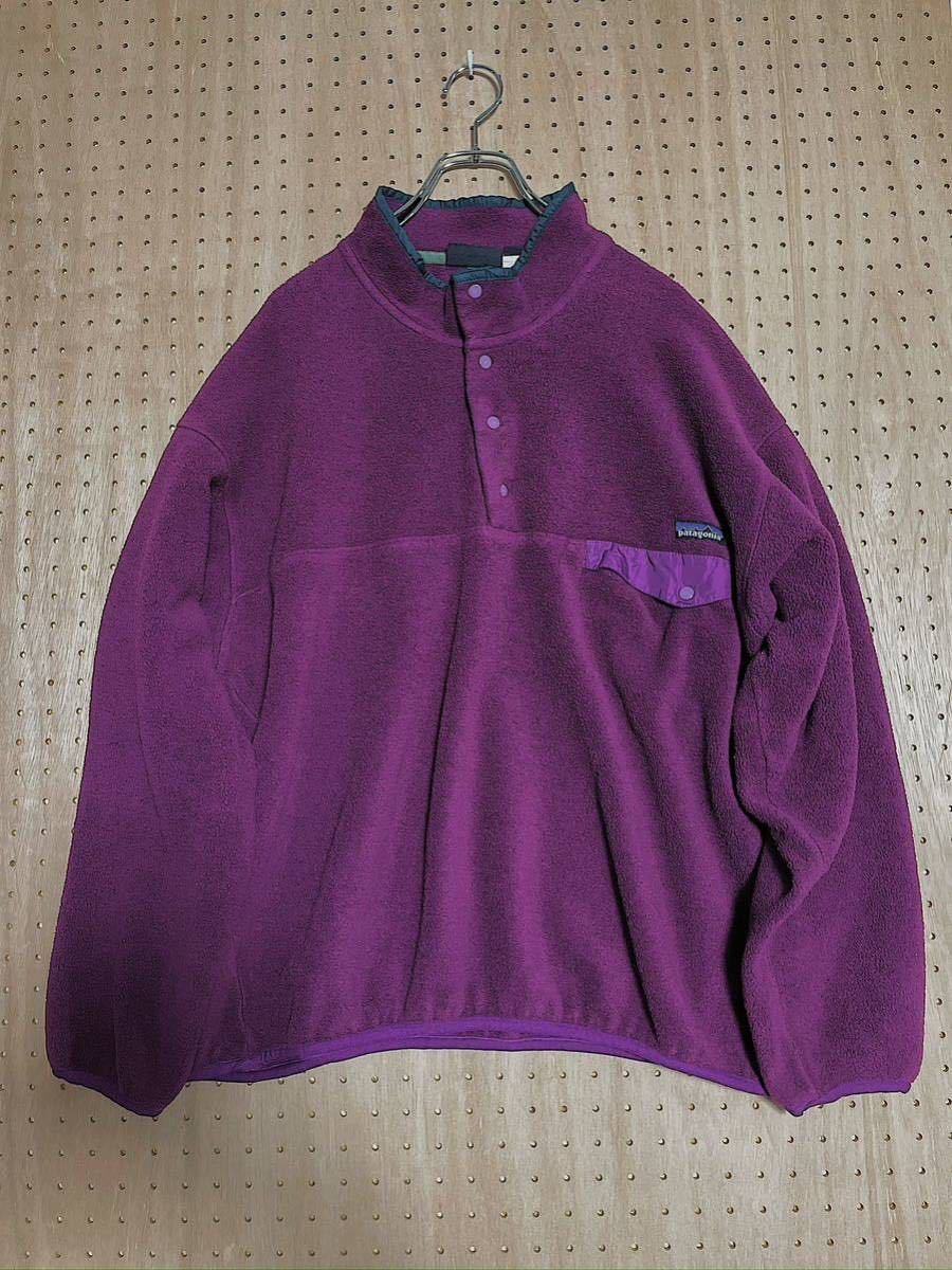 patagonia 90s シンチラスナップT フリース パタゴニア プルオーバー アウトドア 古着 雪なしタグ オーバーサイズ パープル