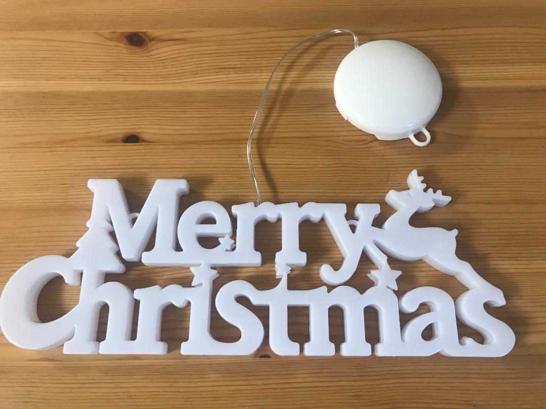 クリスマス ネオンサイン風 オーナメント 電飾 ツリー飾り LED 点滅式 白_画像6