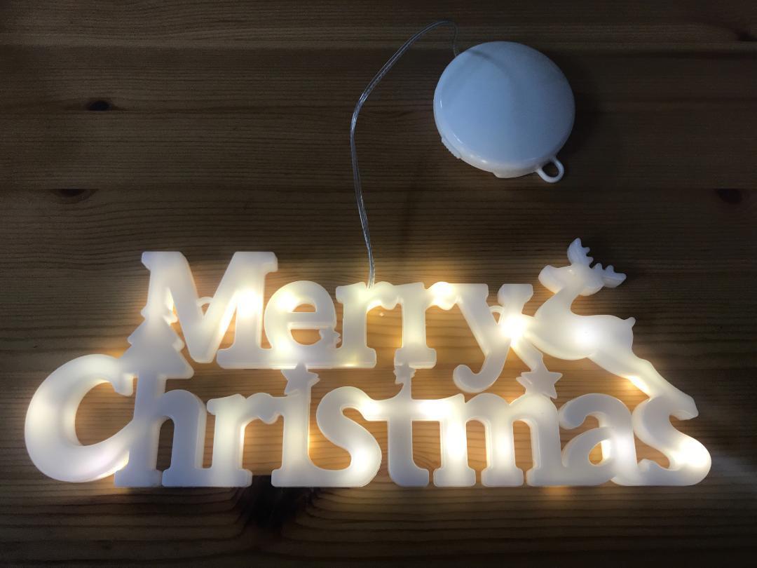クリスマス ネオンサイン風 オーナメント 電飾 ツリー飾り LED 点滅式 白_画像7