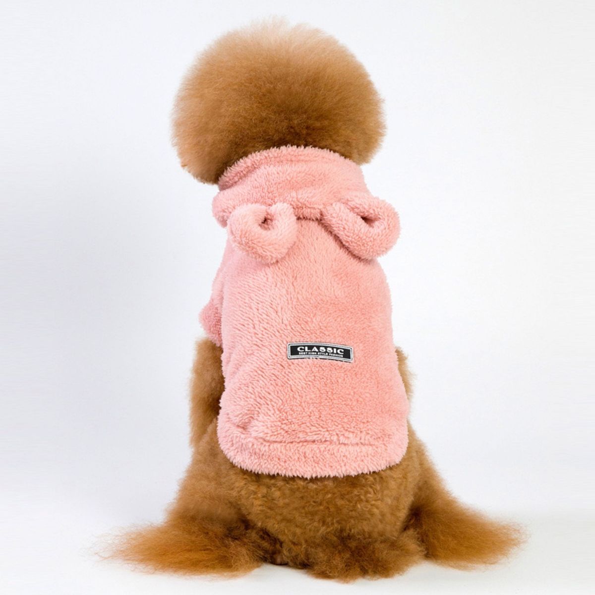 【SALE！】犬服 XL ピンクモコモコのうさぎ耳パーカー　人気可愛い　暖かい　秋冬フリース