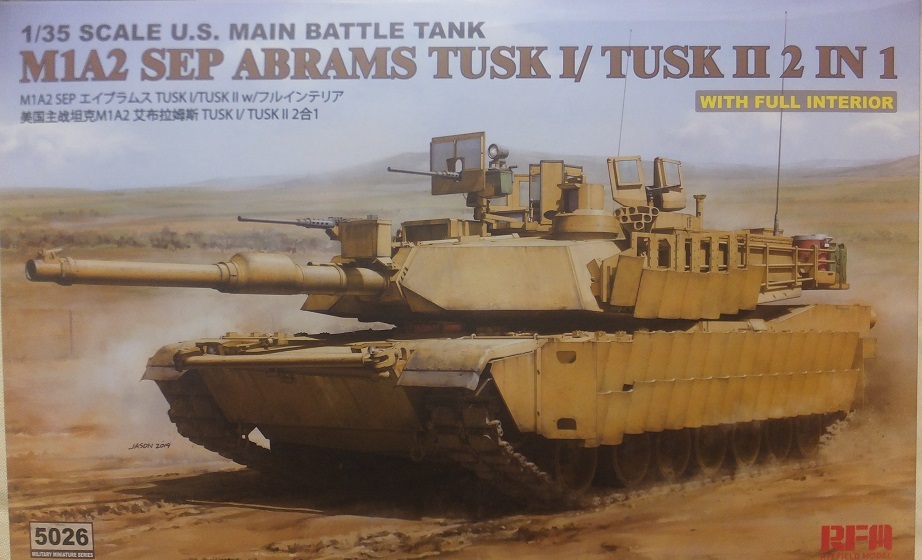 未使用美品　ライフィールドモデル　1/35　M1A2 SEP ABRAMS TUSKⅠ / TUSKⅡ　フルインテリアキット　未組立キット_画像2