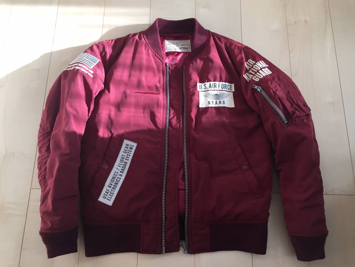 2022春夏新色 Guard AVIREX - MA-1 AVIREX Mサイズ National フライト