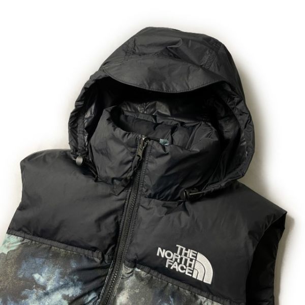 1円～!売切!【正規新品】THE NORTH FACE PRINTED 1996 RETRO NUPTSE VEST ダウンベスト ヌプシ RDS 700 US限定(XXL)青 総柄 190122-115-C_画像6