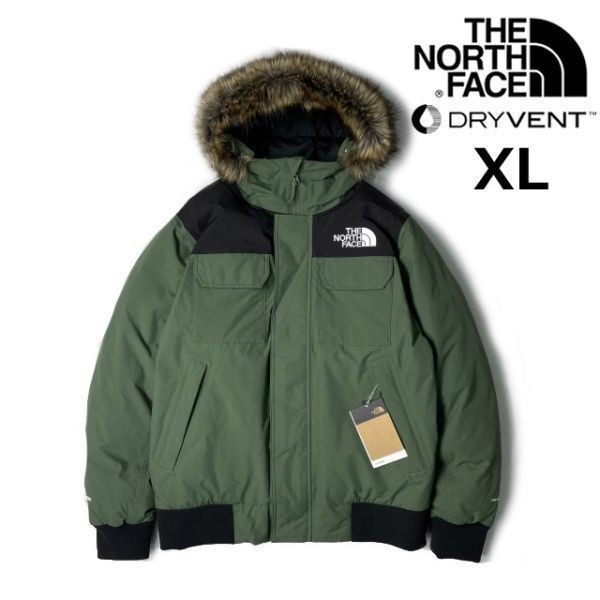 1円～!売切!【正規新品】THE NORTH FACE◆MCMURDO BOMBER JACKET マクマードボンバー ダウンジャケット US限定 (XL)カーキ 190122-175-ｃ_画像1