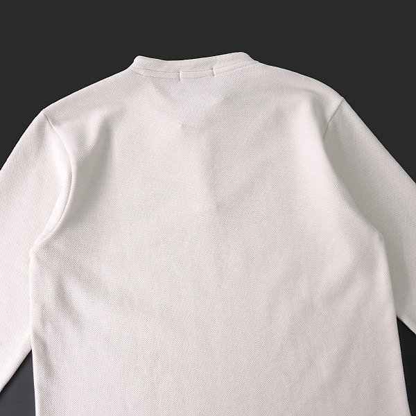 新品 イネドオム ヘンリーネック ワッフル カットソー XL アイボリー 【I45442】 INED HOMME メンズ Tシャツ コットン リブ ジャージー_画像3