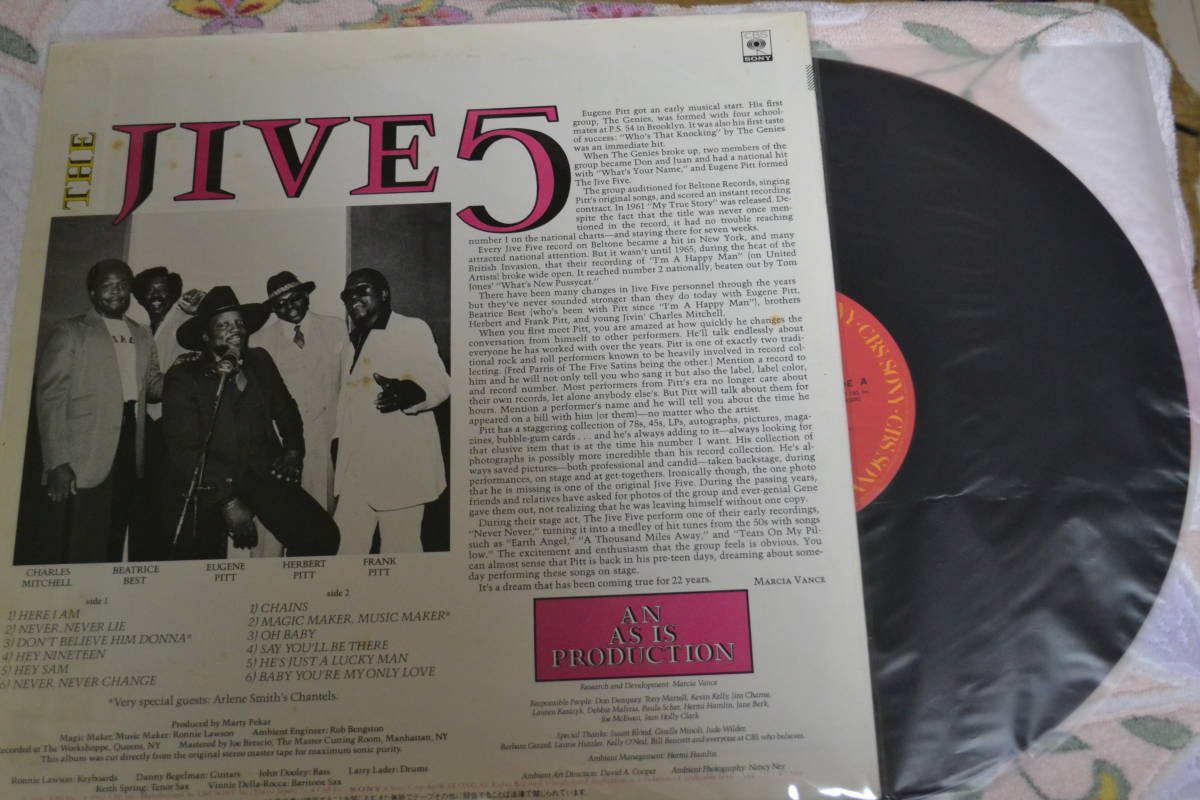 12(LP) THE JIVE 5 Here We Are 帯なし日本盤_画像2