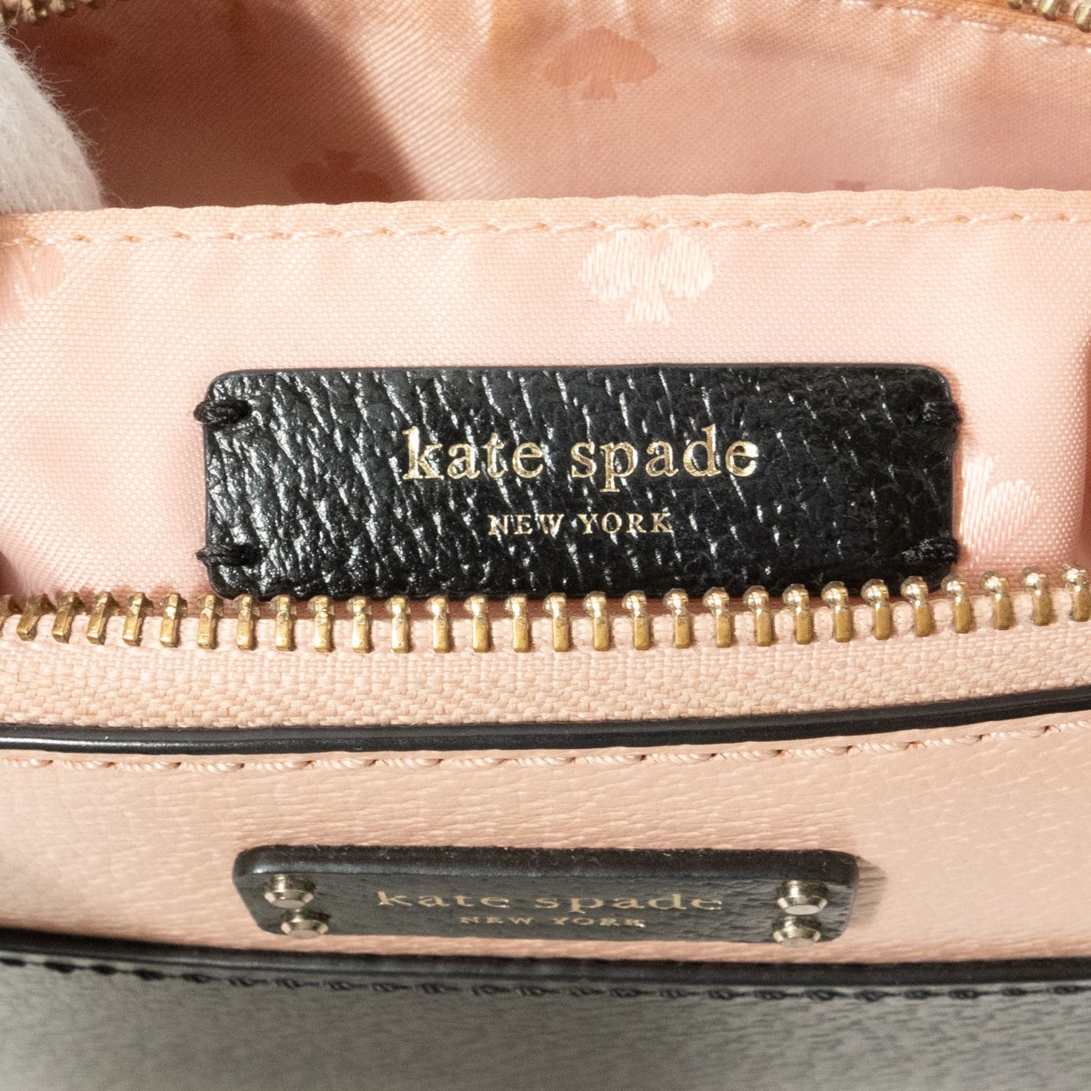 kate spade NEW YORK ケイトスペード ニューヨーク ショルダーバッグ ブラック 黒 ピンクベージュ レザー 本革 牛革 レディース 斜め掛け_画像4