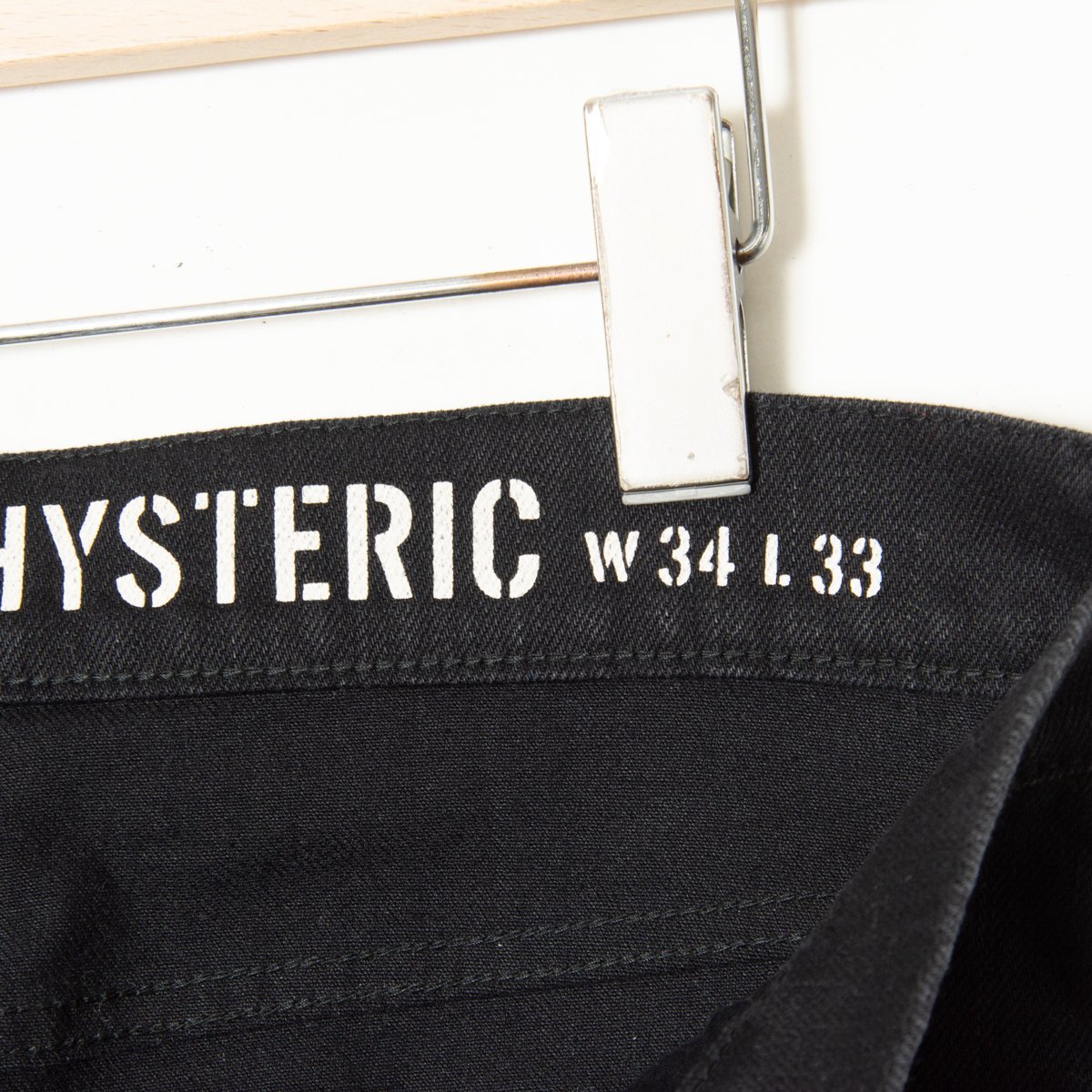 【1円スタート】HYSTERIC GLAMOUR ヒステリックグラマー KINKY JEANS ストレッチデニムパンツ ブラックデニム スリム ベーシック 黒 34_画像7