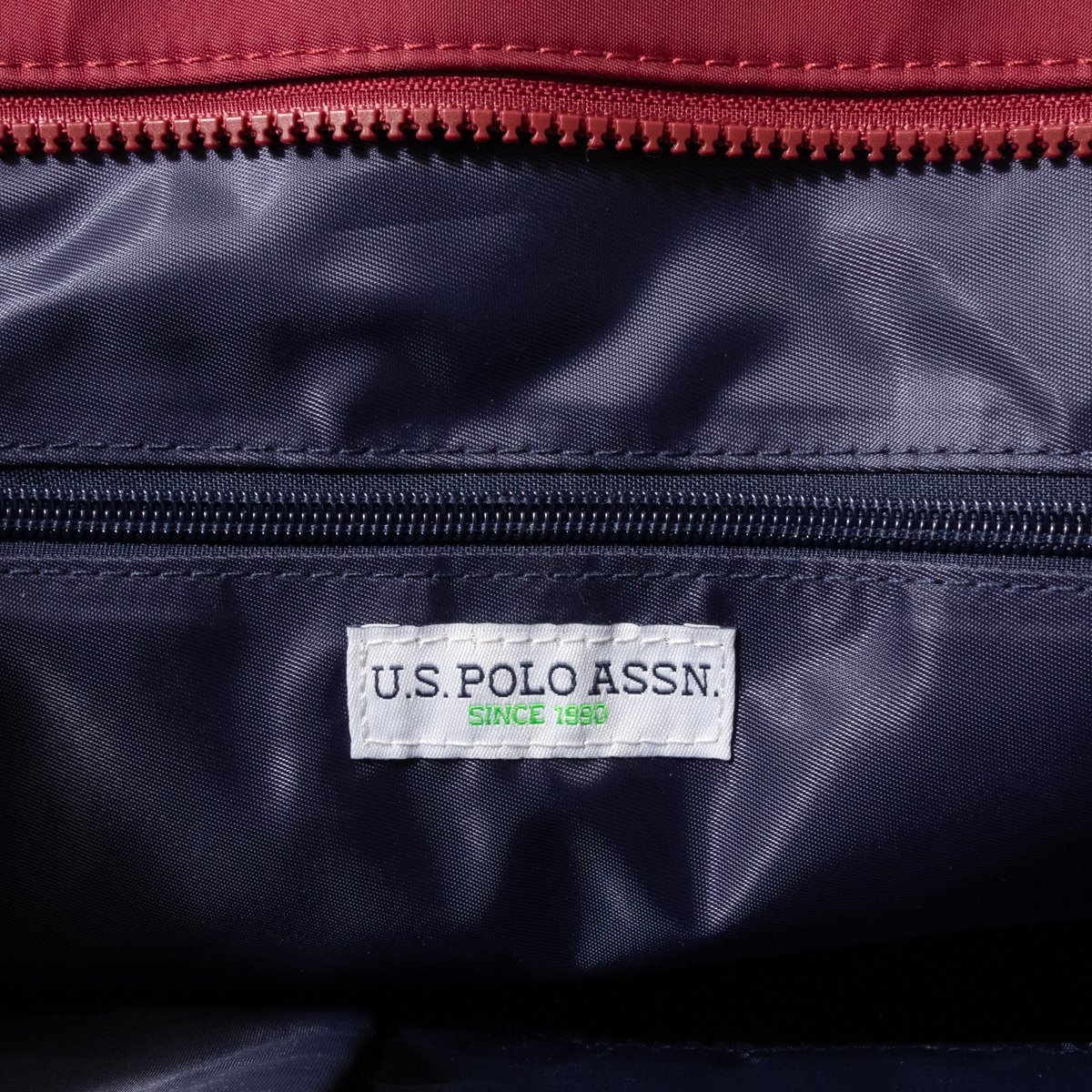 U.S.POLO ASSN トートバッグ ユーエスポロアッスン ワインレッド ボルドー ファスナー開閉 bag 鞄 ロゴ ユニセックス メンズ レディース_画像7