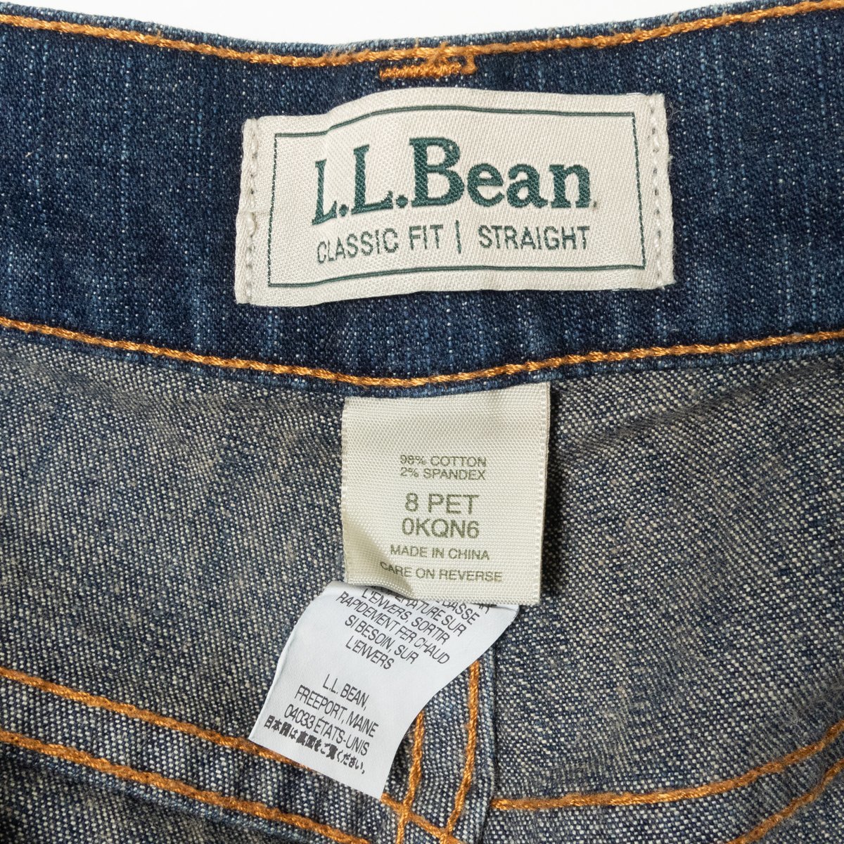 L.L.Bean エルエルビーン ストレート デニム ジーンズ パンツ 8 PET インディゴ メンズ 紳士 男性 アウトドア カジュアル シンプル_画像6
