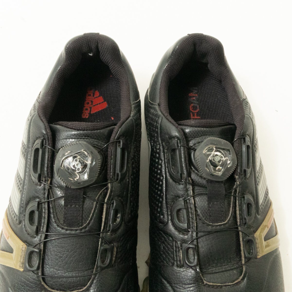 adidas アディダス F33372 POWERBAND TOUR Boa ゴルフシューズ ブラック 黒 グレー 25.5cm メンズ カジュアル スポーツ GOLF シューズ 靴_画像3