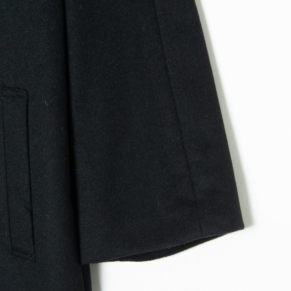 PLATA プラタ カシミヤ100％ フォックスファー衿コート 肩パッド アウター 上質 クラシカル フェミニン ラグジュアリー 黒 ブラック 15AR_画像4