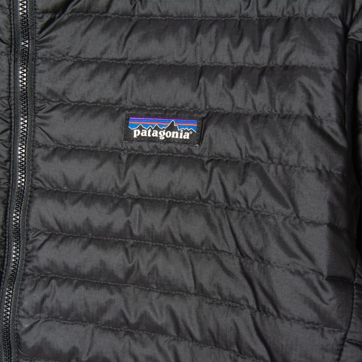 patagonia パタゴニア ダウン ジャケット ジップアップ スタンドカラー サイズM ポリエステル 黒/ブラック メンズ 秋冬 アウトドア 古着_画像5