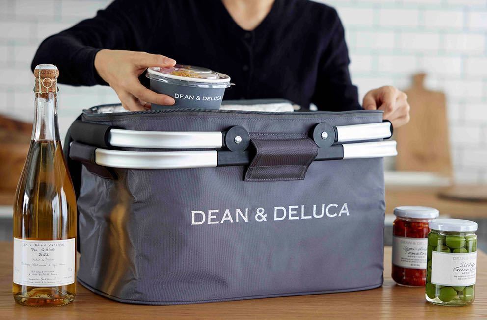 新品未使用DEAN ＆ DELUCA アルミハンドルクーラーバッグ　チャコールグレー_画像3