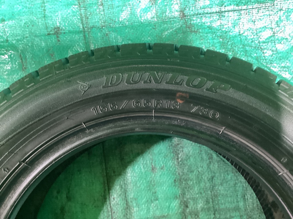 DUNLOP ダンロップ WM02 155/65R13 2021年製 冬タイヤ スタッドレスタイヤ 4本セット A7-2 EM_画像7