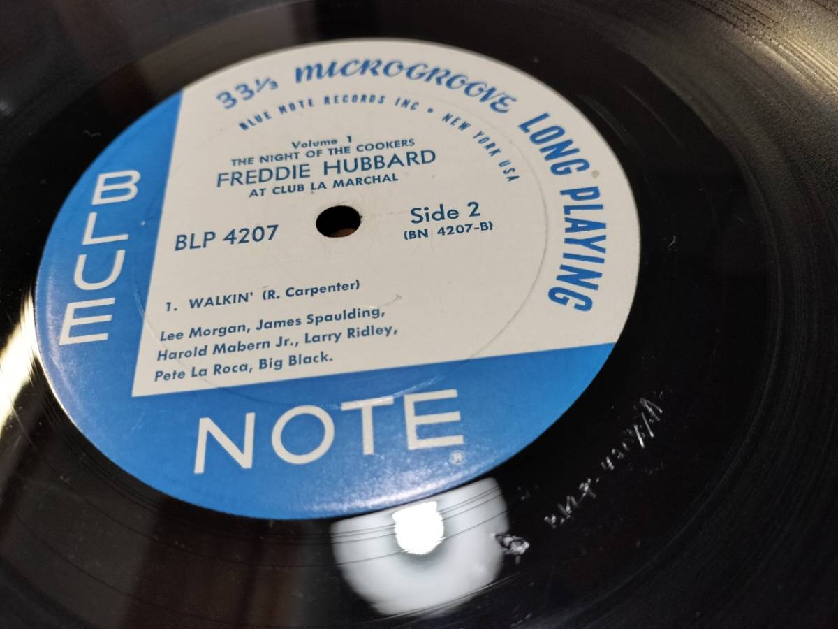 BLUE NOTE NY RVG 耳 MONO オリジナル盤　FREDDIE HUBBARD／The Night of The Cookers　Lee Morgan　フレディ ハバード　ブルーノート_画像7