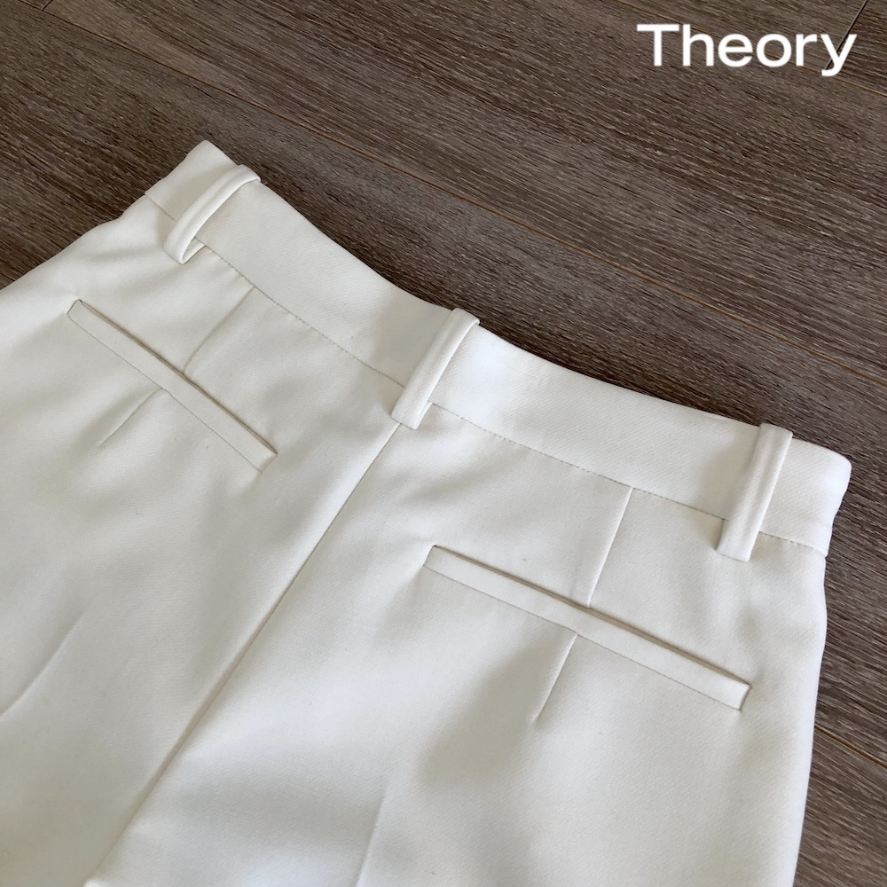 【未使用 美品】Theory (セオリー) パンツ (Bistretch Double 3 Wide Cuff Pants) アイボリー WOMEN サイズ2 未使用_画像4