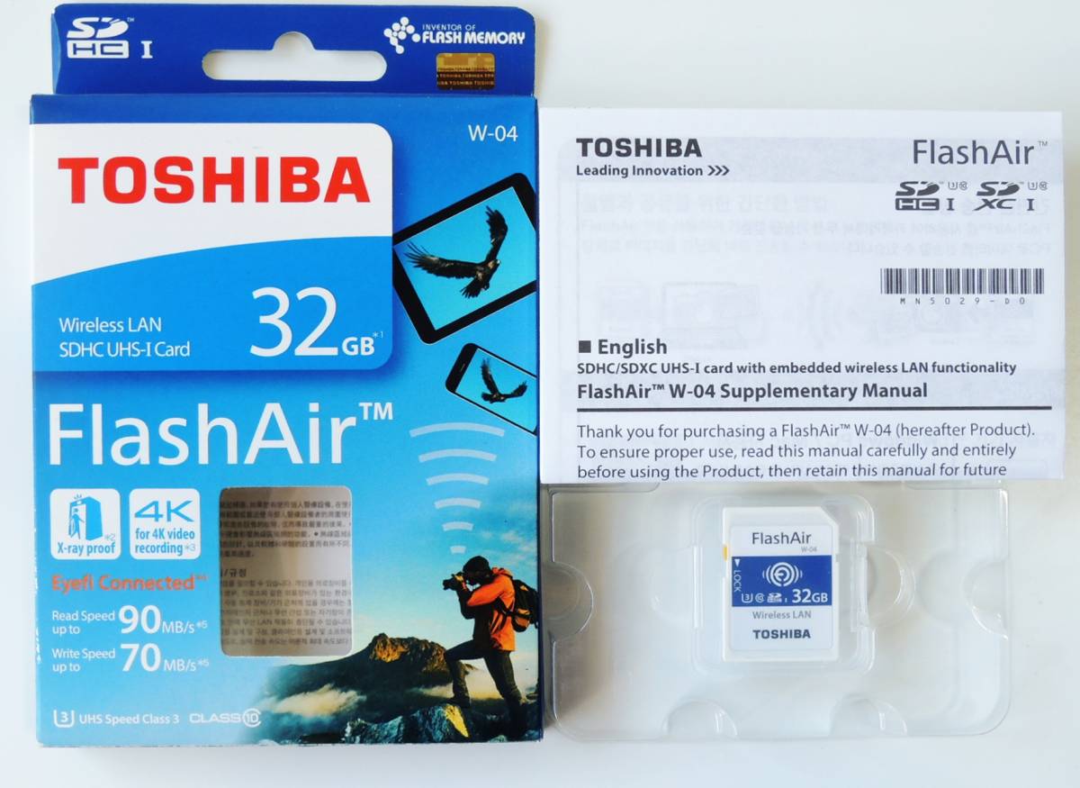 ほぼ新品◆TOSHIBA FlashAir W-04 32GB Wi-Fi 動作品 #AFCDDの画像3