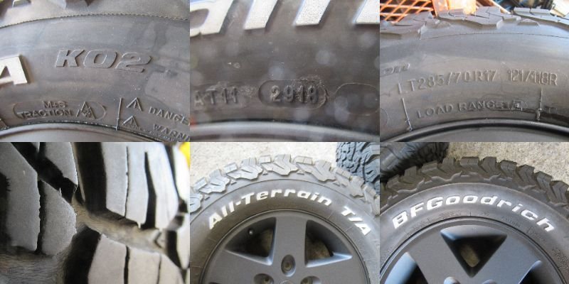 【JEEP　ラングラー】285/70R17　BF　Goodrich　All　Terrain　KO2【マッドブラック塗装】JEEP純正　17X7.5J+44.45　カスタムセット　♪_画像10