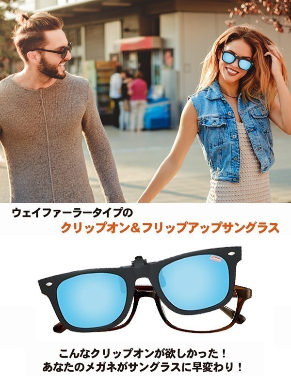 * free shipping / standard inside * Coleman Colemanwe Lynn ton type polarized light sunglasses clip-on mobile case attaching UV cut * CL06:_3 blue 