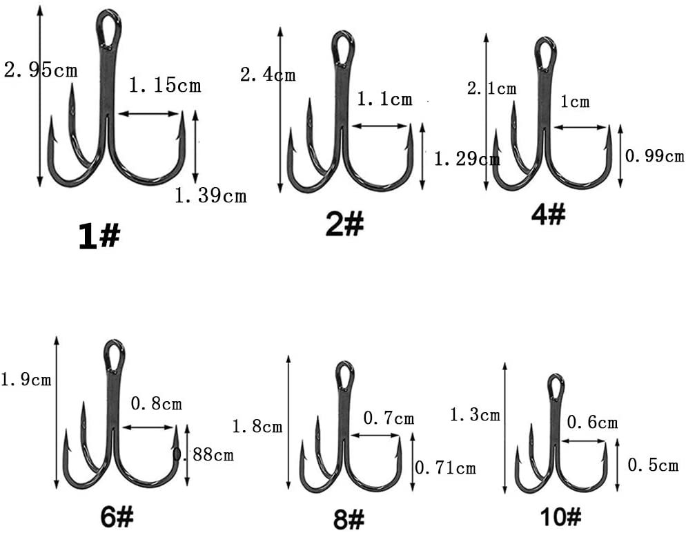 トリプルフックソルト対応トレブルフック 30本セット ブラック 黒色 #２_画像4