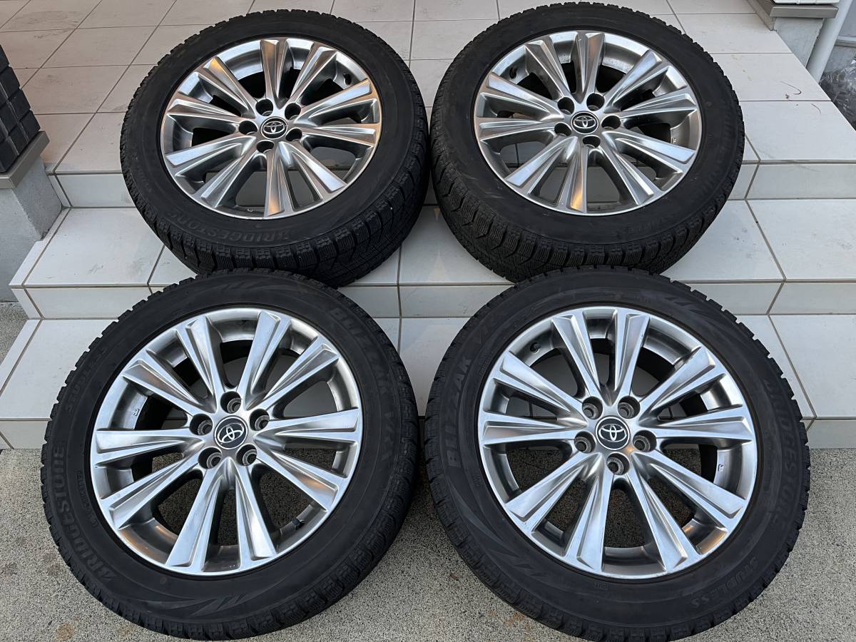 2019年製【バリ山スタッドレス】235/50R18ブリヂストンブリザックVRXトヨタ純正ホイール4本セット10系20系30系アルファード,ヴェルファイア_画像1