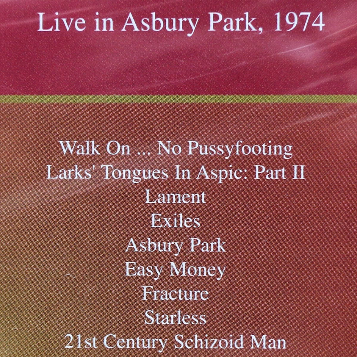 2枚組/CD/キング・クリムゾン/King Crimson/Live in Mainz/Asbury Park/1974/プログレ_画像4