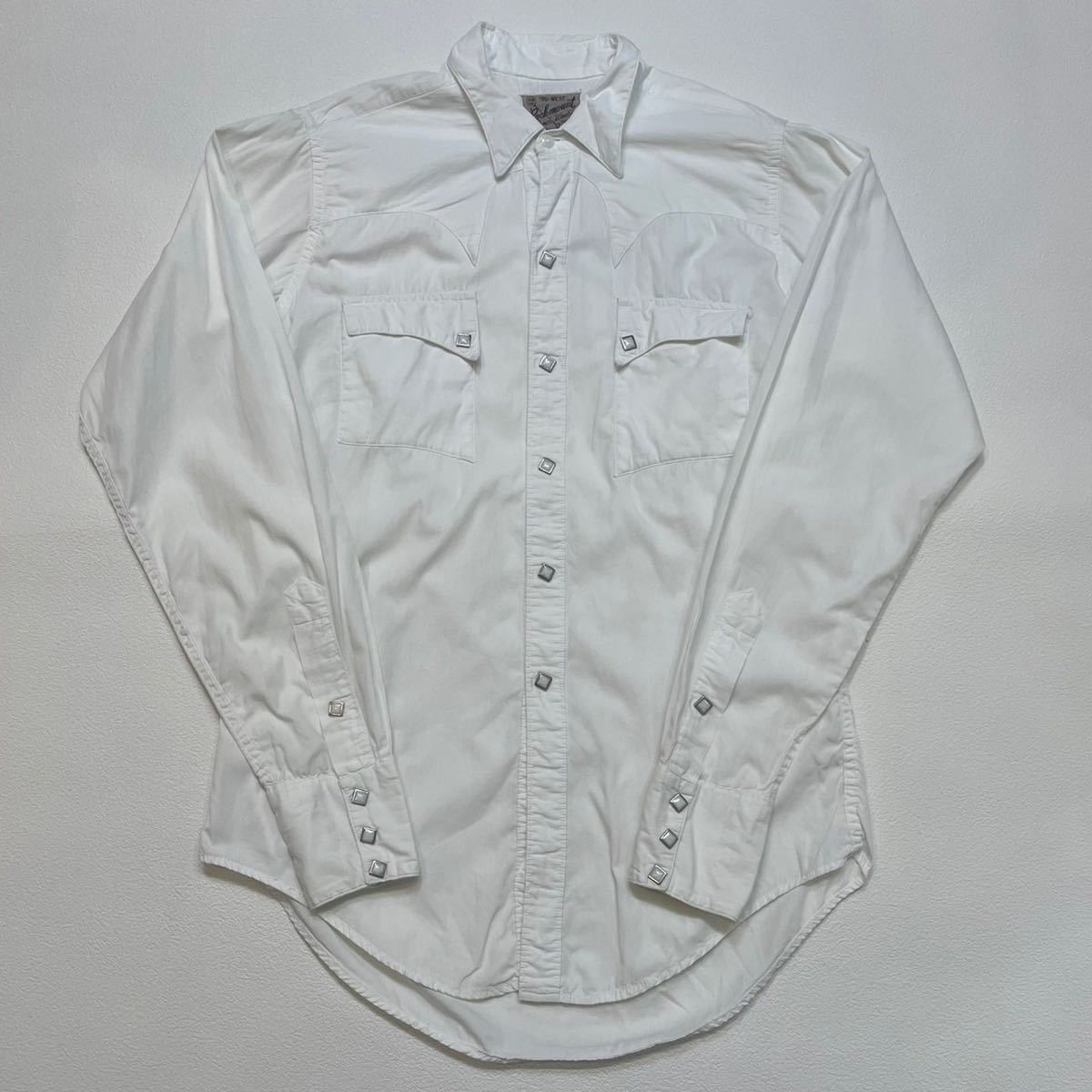 k268 60s ビンテージ Rock Mount custom fitted western shirt ウエスタン シャツ ホワイト vintage ロックマウント