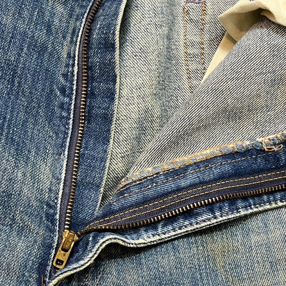 k291 60s ビンテージ levi's 42TALON ボタン裏5 BIGE デニム パンツ W40 L36 ビッグイー リーバイス vintage