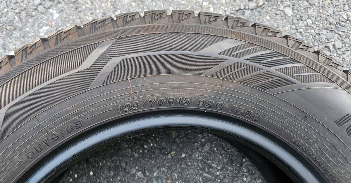 195/70R15 YOKOHAMA iceGUARD iG60 18年 中古タイヤ 中古スタッドレス スタッドレス 売り切り_画像9