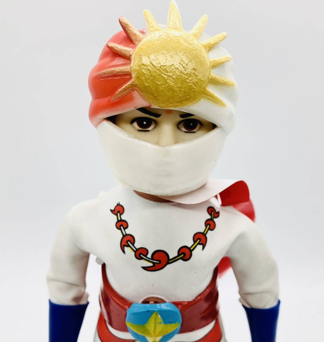 【美品】1973年 当時物 愛の戦士 レインボーマン ウルトラアクションボーイ 中島製作所 スタンド付き ソフビ 特撮 ビンテージ 貴重_画像10